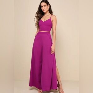 Lulus Out Tonight Two Piece Jumpsuit Purple